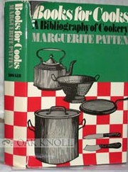 Books for cooks : a bibliography of cookery  Cover Image