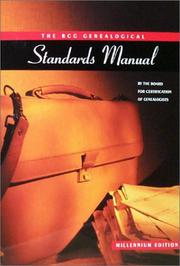 The BCG genealogical standards manual  Cover Image