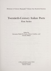 Twentieth-century Italian poets. 1st series  Cover Image