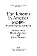 The Koreans in America, 1882-1974; a chronology & fact book  Cover Image