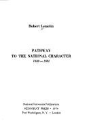 Pathway to the national character, 1830-1861. Cover Image