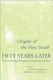 Origins of the new south fifty years later: the continuing influence of a historical classic  Cover Image