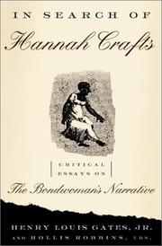 In search of Hannah Crafts : critical essays on The bondwoman's narrative  Cover Image