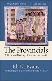 The provincials : a personal history of Jews in the South  Cover Image