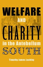 Welfare and charity in the antebellum South  Cover Image