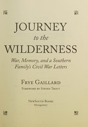 Journey to the wilderness : war, memory and a southern family's Civil War letters  Cover Image