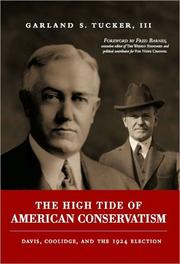 The high tide of American conservatism : Davis, Coolidge, and the 1924 election  Cover Image